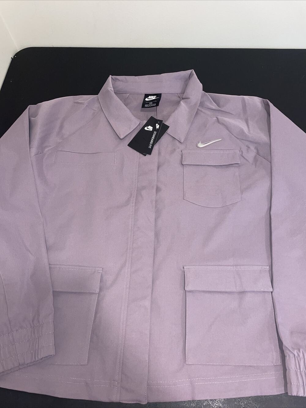 Nike Purple Smoke DC6939-531Sportswear Swoosh Cropped Utility Jacket 1x
